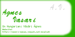 agnes vasari business card